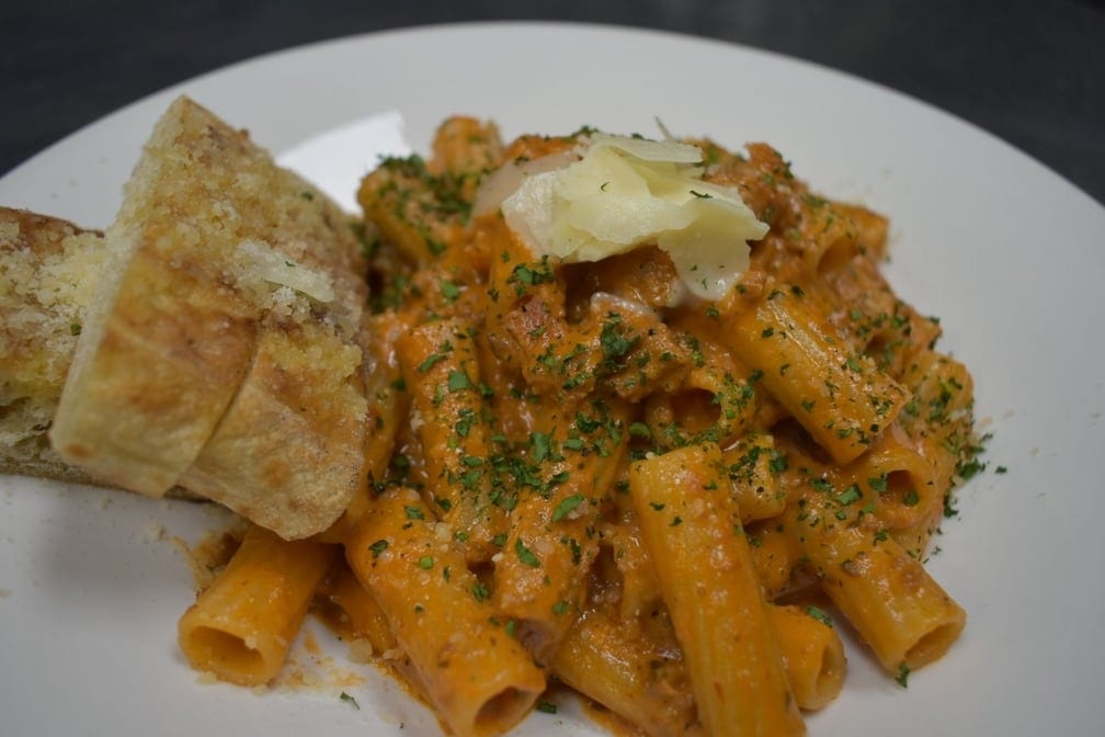 Rigatoni Bolognese Pasta.