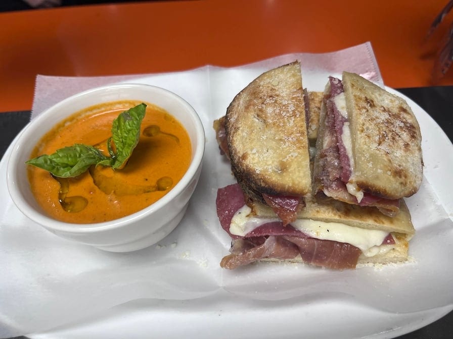 Italian Ham & Cheese Melt Sandwich.